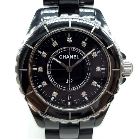 chanel j12 black ceramic quartz|Chanel j12 watch black.